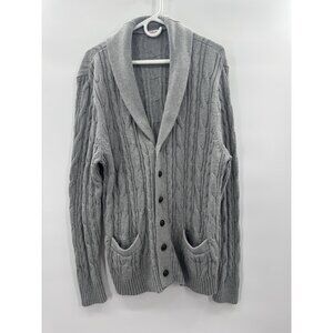 Vintage Y2K XLarge Cableknit Cardigan Academia Grandpa Classic Preppy Retro 90s